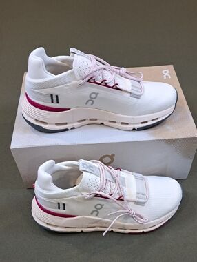 On Cloudnova 2 - Color: Ivory/Grenedine - Size: Women 7.5